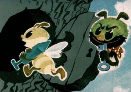 LA PETITE ABEILLE INSATIABLE (A telhetetlen méhecske - 1958) - un film de Gyula MACSKÁSSY - Photogramme LA PETITE ABEILLE INSATIABLE (A telhetetlen méhecske - 1958) - un film de Gyula MACSKÁSSY - Photogramme